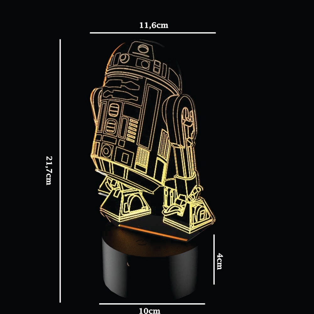 Luminária de Led - R2-D2 Star Wars Luminária de Led - R2-D2 Star Wars