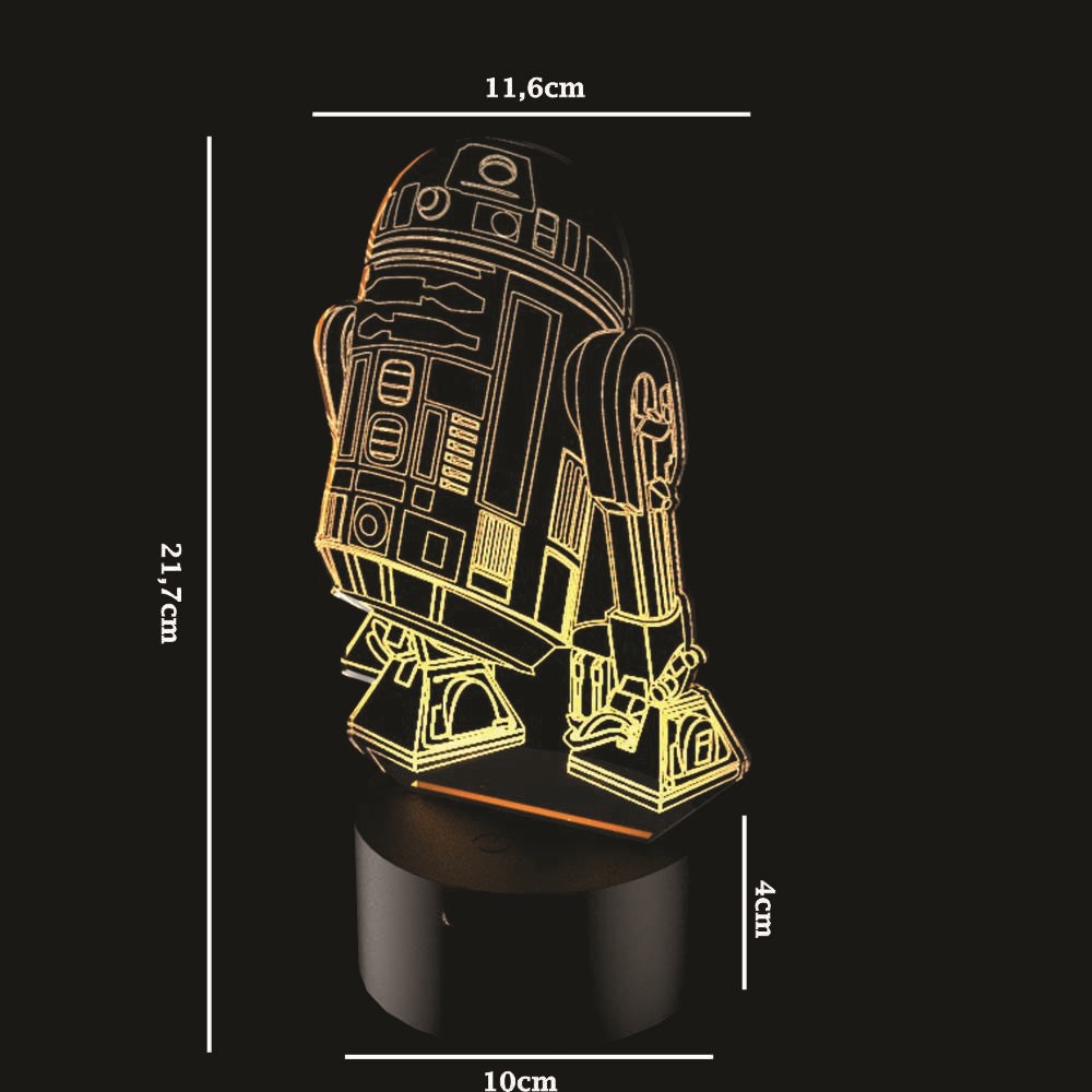 Luminária de Led - RD-2D Star Wars