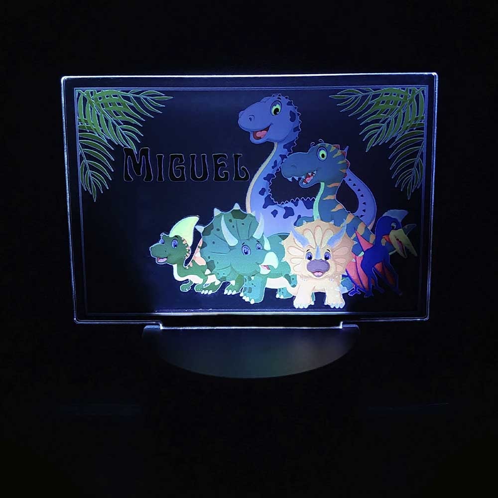 Luminária de Led - Reino dos Dinossauros Luminária de Led - Reino dos Dinossauros