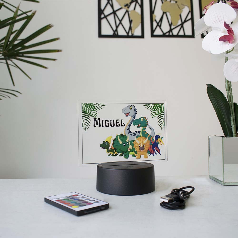 Luminária de Led - Reino dos Dinossauros Luminária de Led - Reino dos Dinossauros