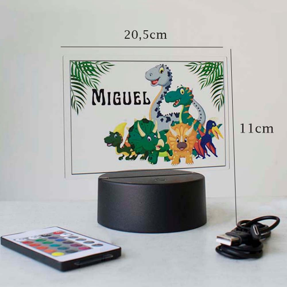 Luminária de Led - Reino dos Dinossauros Luminária de Led - Reino dos Dinossauros