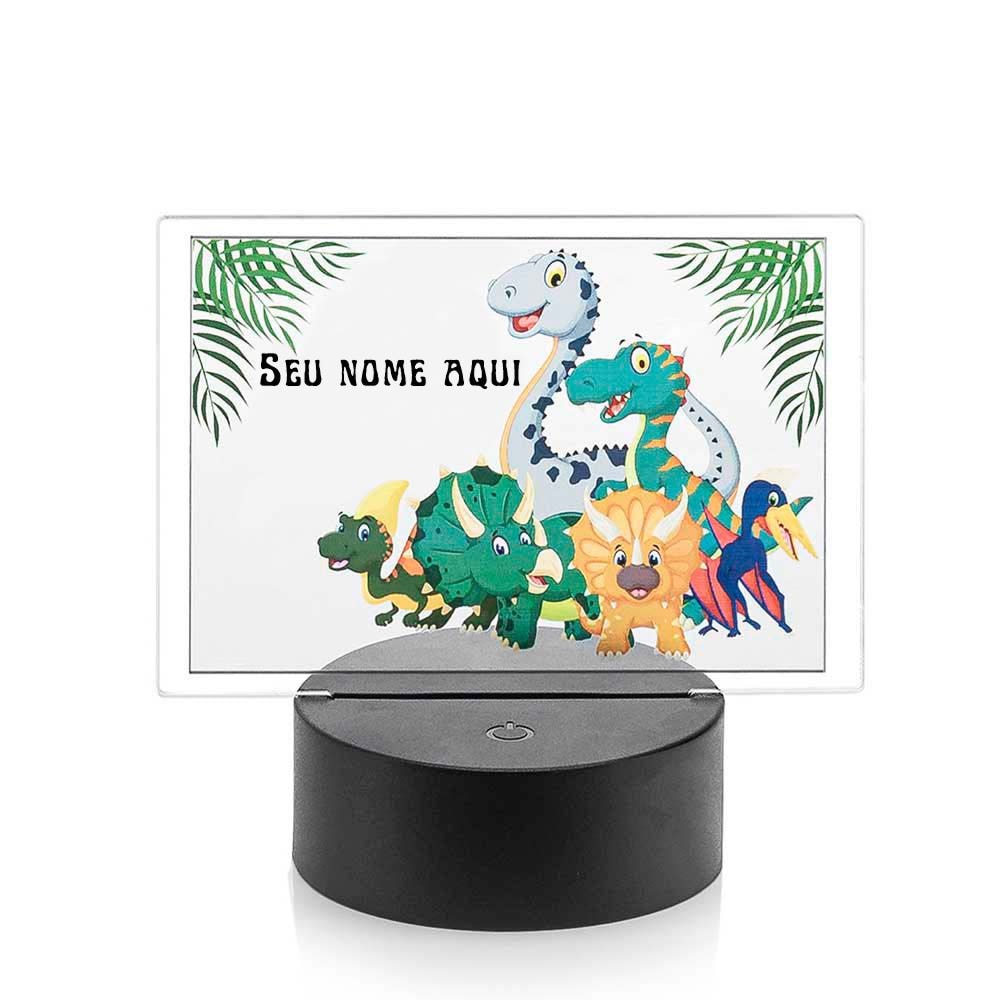 Luminária de Led - Reino dos Dinossauros Luminária de Led - Reino dos Dinossauros