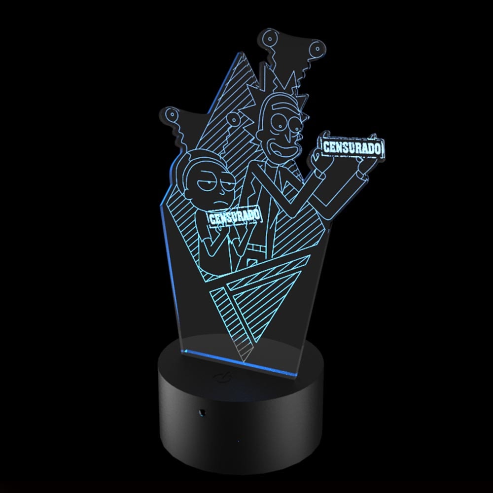 Luminária de Led - Rick e Morty Censurado Luminária de Led - Rick e Morty Censurado