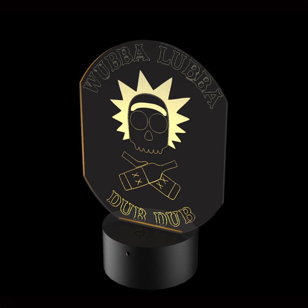 Luminária de Led - Rick e Morty Wubba Lubba Dub Dub Luminária de Led - Rick e Morty Wubba Lubba Dub Dub