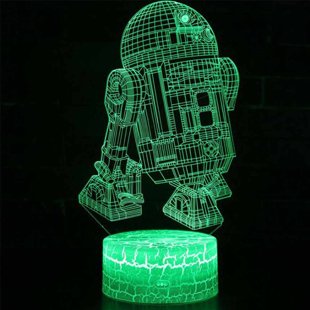 Luminária de Led - Robô R2-D2 Star Wars - Acrílico Store