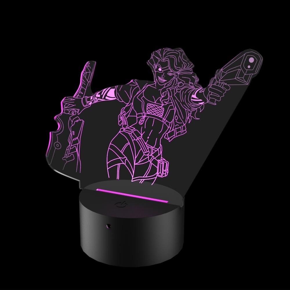 Luminária de Led - Samira League Of Legends Luminária de Led - Samira League Of Legends