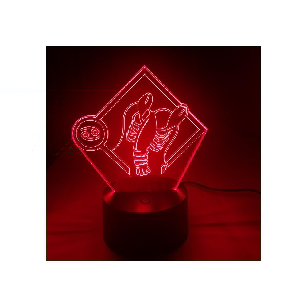 Luminária de Led Signo Câncer Acrílico Store