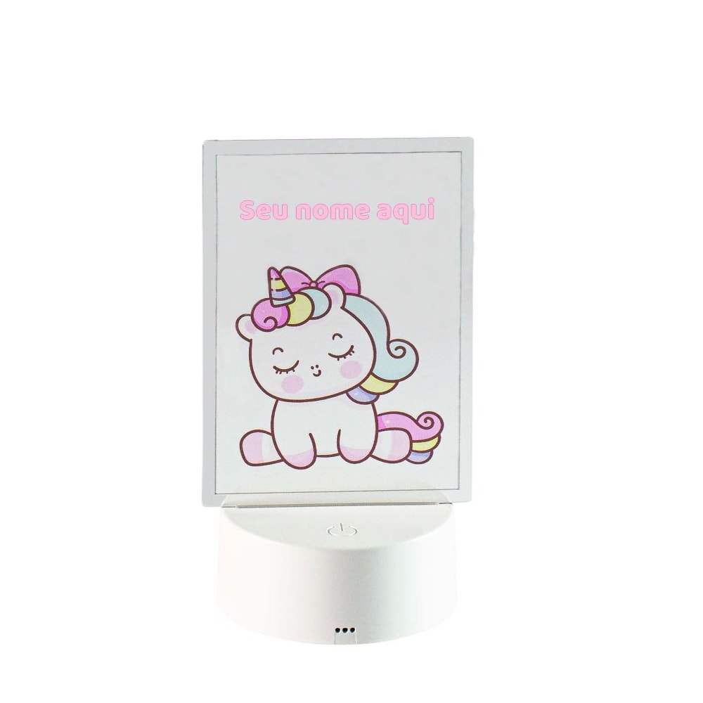 Luminária de Led Unicórnio Bebê Luminária de Led Unicórnio Bebê