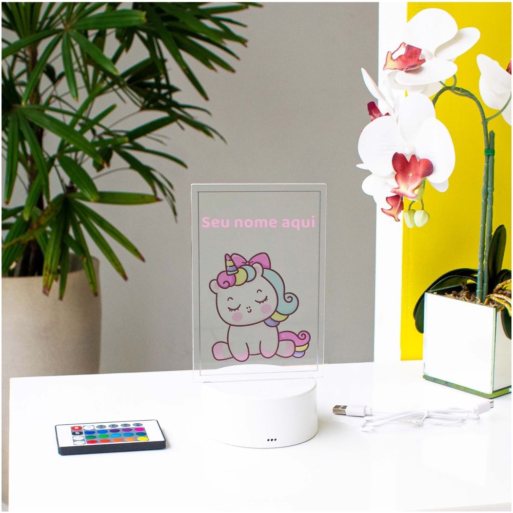 Luminária de Led Unicórnio Bebê Luminária de Led Unicórnio Bebê