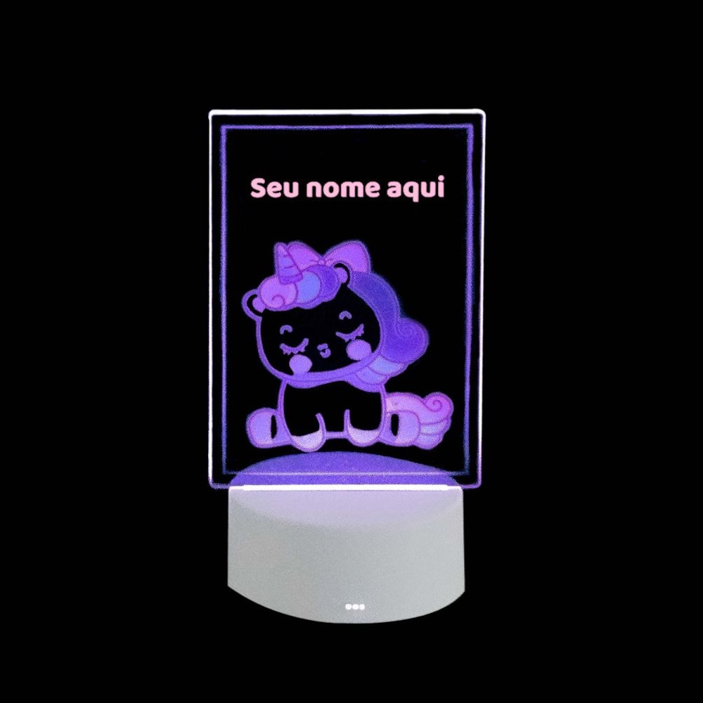 Luminária de Led Unicórnio Bebê Luminária de Led Unicórnio Bebê