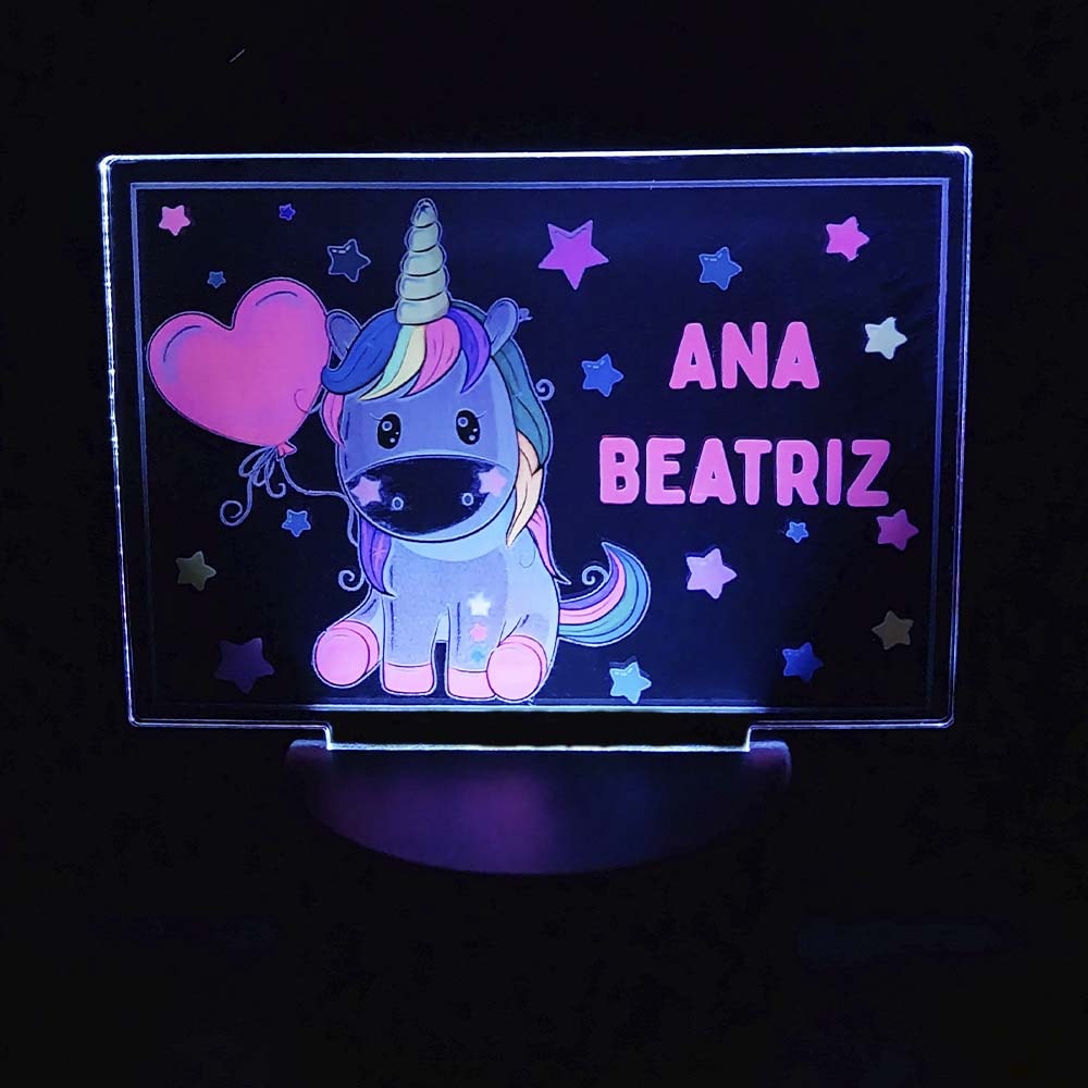 Luminária de Led - Unicórnio Estrela Luminária de Led - Unicórnio Estrela