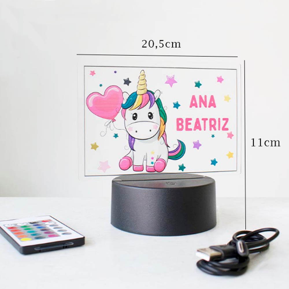 Luminária de Led - Unicórnio Estrela Luminária de Led - Unicórnio Estrela