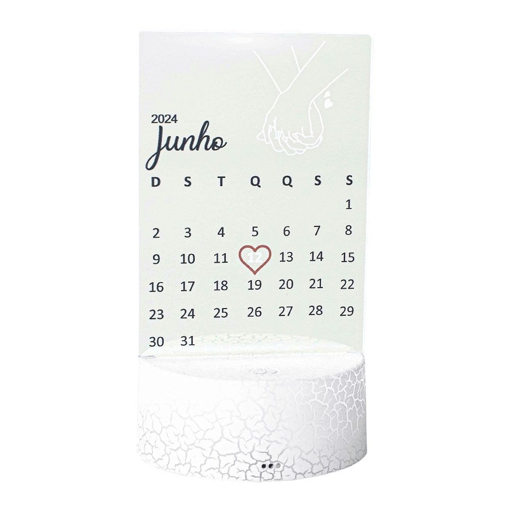 Luminária de Led – Data Especial para Casal Luminária de Led – Data Especial para Casal