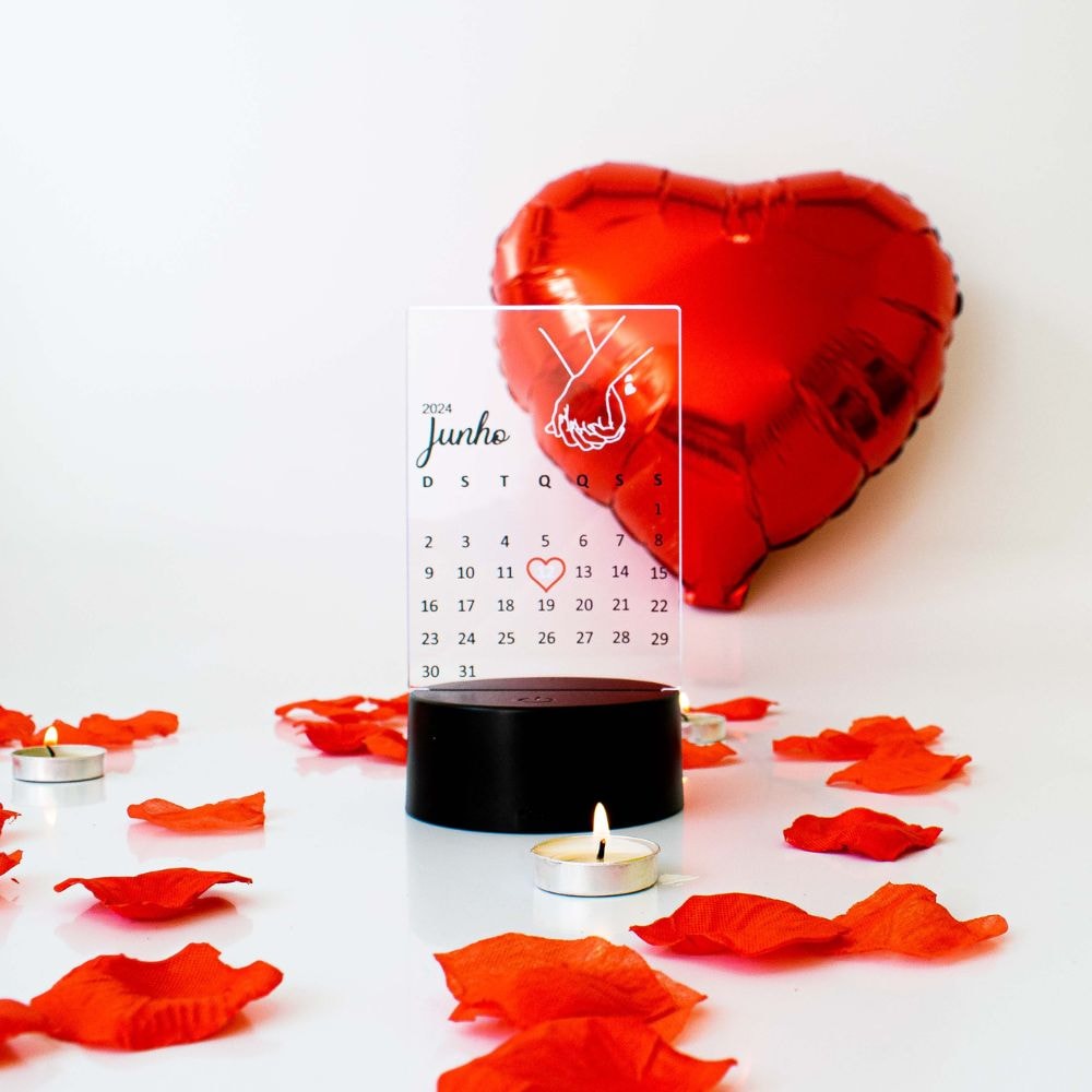 Luminária de Led – Dia dos Namorados Luminária de Led – Dia dos Namorados