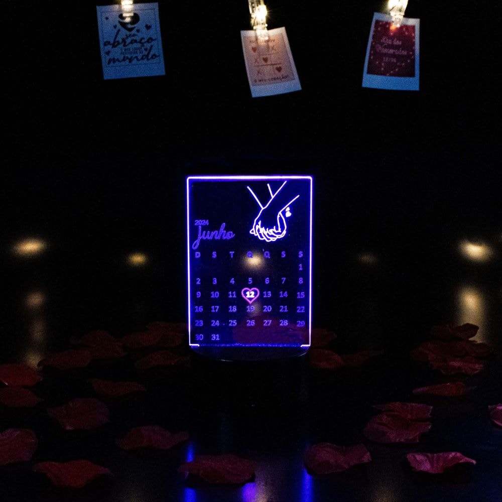 Luminária de Led – Dia dos Namorados Luminária de Led – Dia dos Namorados