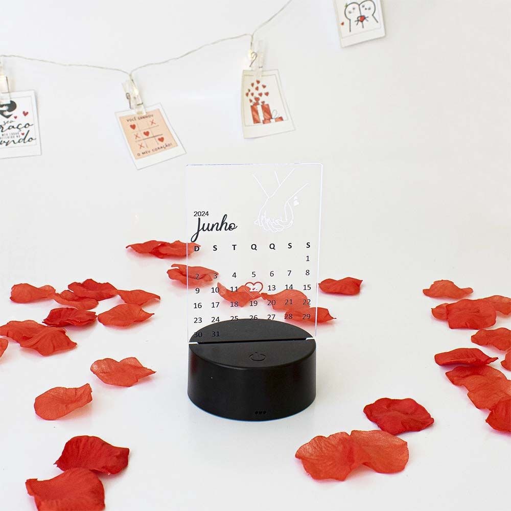 Luminária de Led – Dia dos Namorados Luminária de Led – Dia dos Namorados