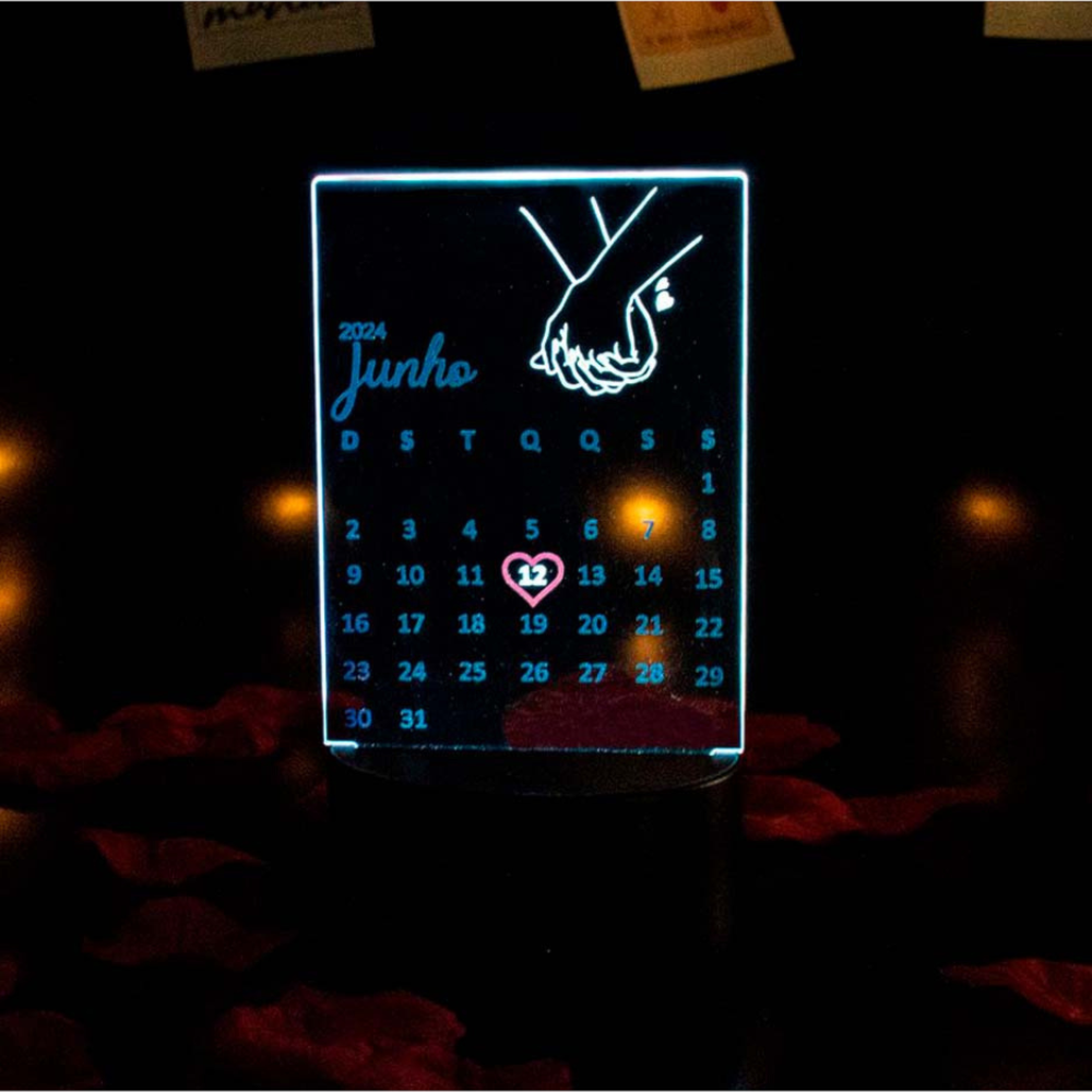 Luminária de Led – Dia dos Namorados Luminária de Led – Dia dos Namorados
