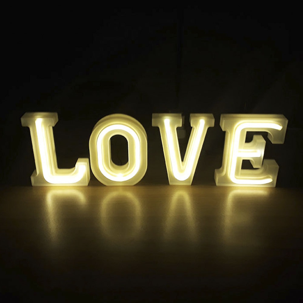 Luminária Letras de LED Love Acrílico Store