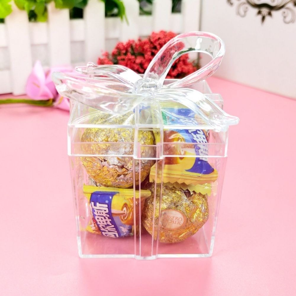 Mini Caixa Quadrada em Acrílico Cristal