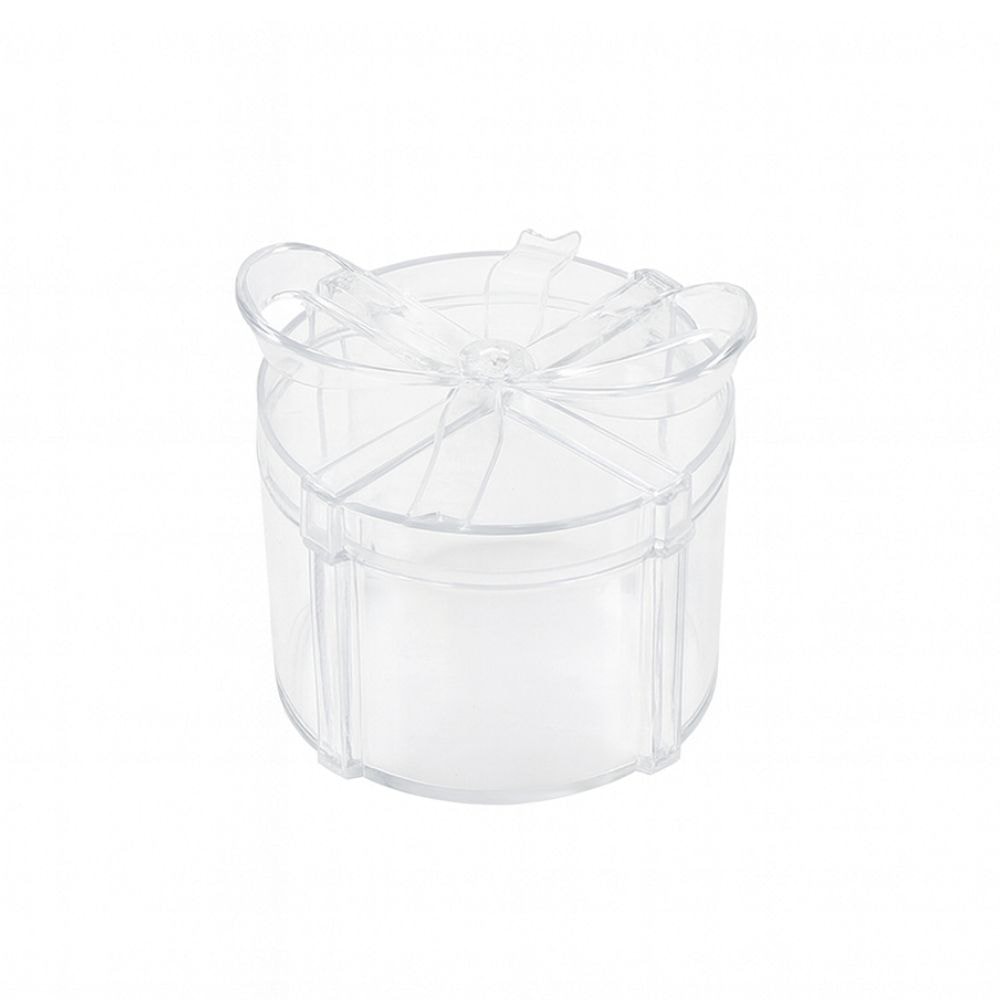 Mini Caixa Redonda em Acrílico Cristal