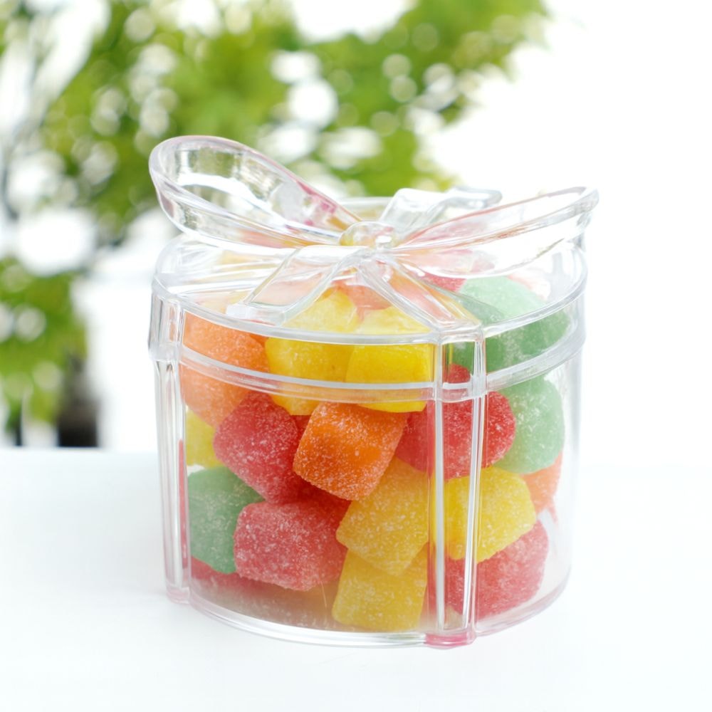 Mini Caixa Redonda em Acrílico Cristal