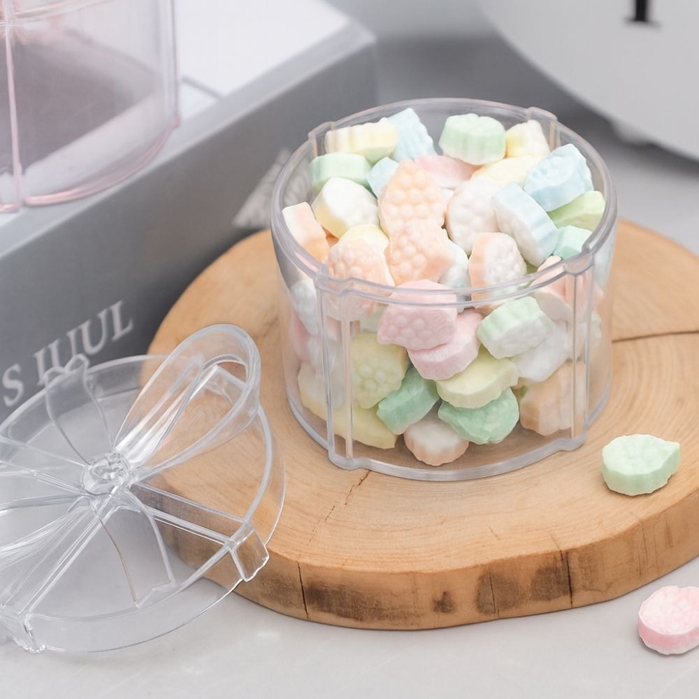 Mini Caixa Redonda em Acrílico Cristal