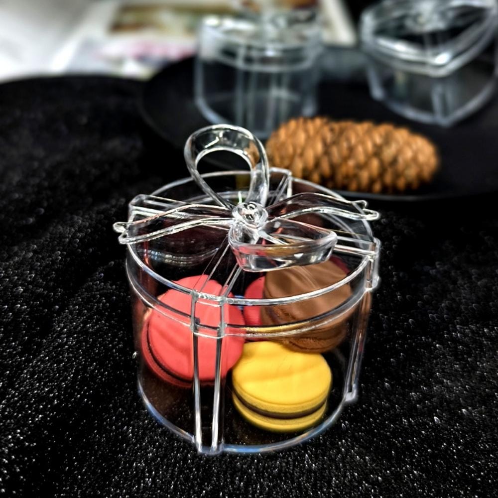 Mini Caixa Redonda em Acrílico Cristal