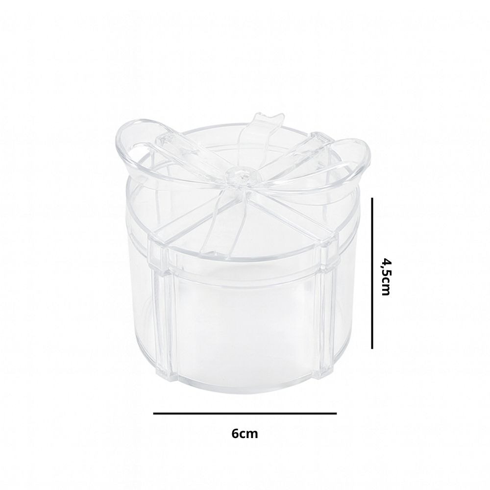 Mini Caixa Redonda em Acrílico Cristal