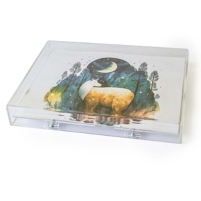 Moldura Caixa de Acrílico Cristal 15x15cm