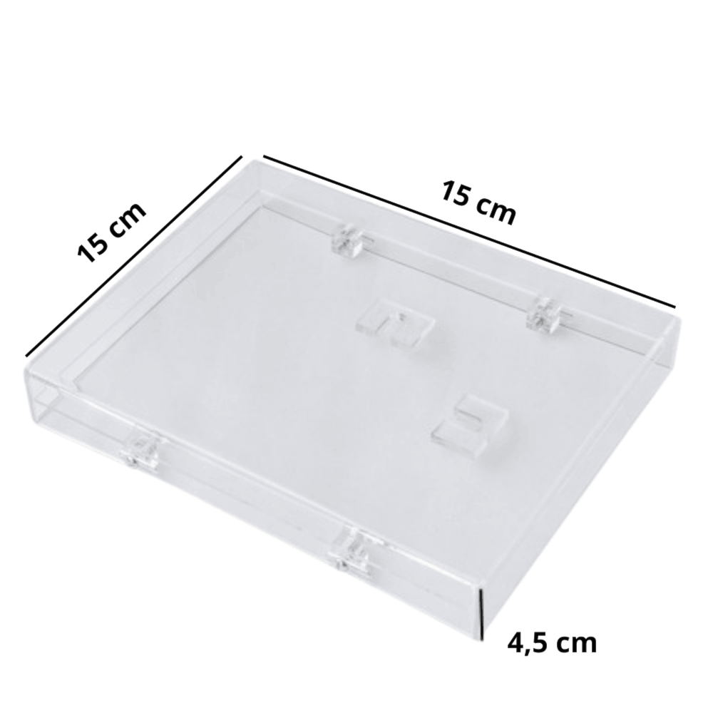 Moldura Caixa de Acrílico Cristal 15x15cm