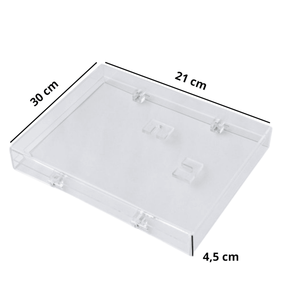 Moldura Caixa de Acrílico Cristal 21x30cm