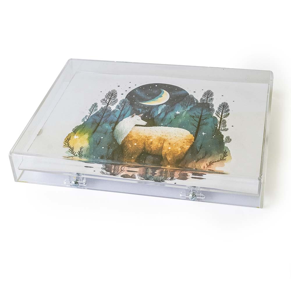 Moldura Caixa de Acrílico Cristal 25x20 Moldura Caixa de Acrílico Cristal 25x20