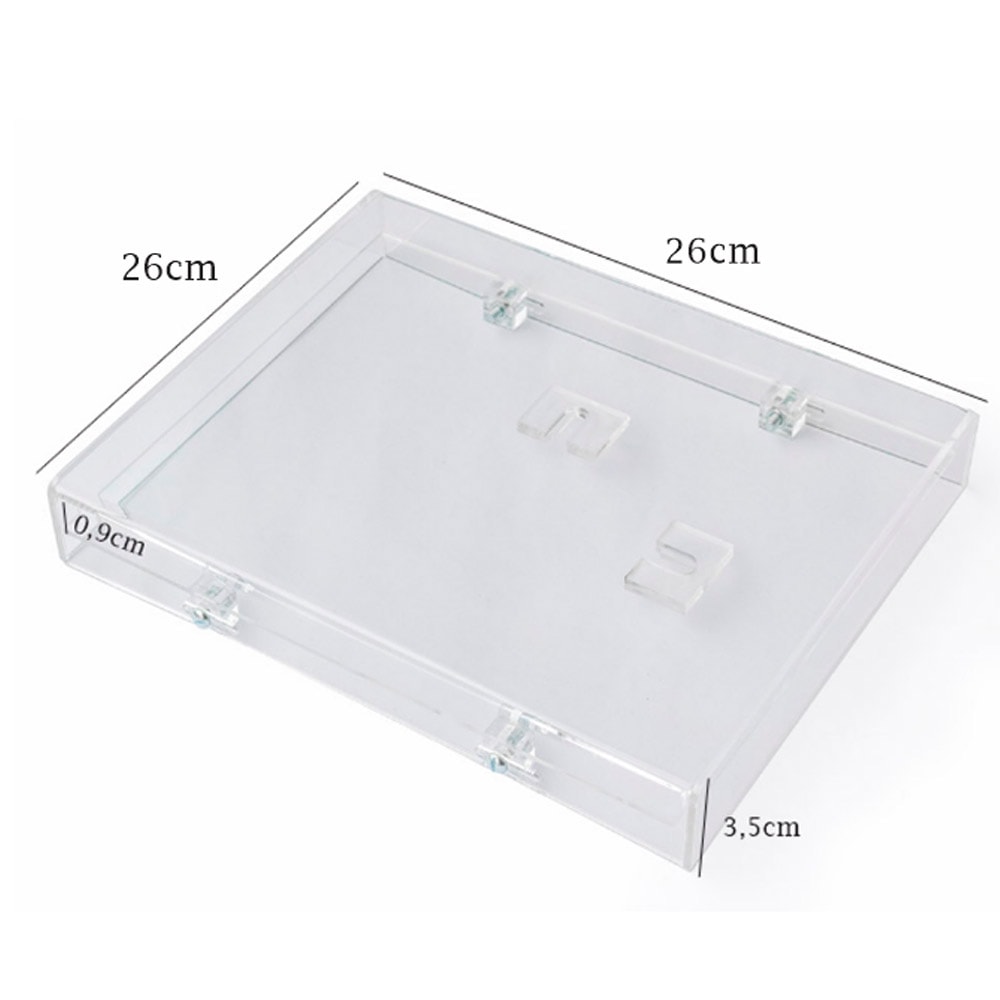 Moldura Caixa de Acrílico Cristal 26x26 Moldura Caixa de Acrílico Cristal 26x26