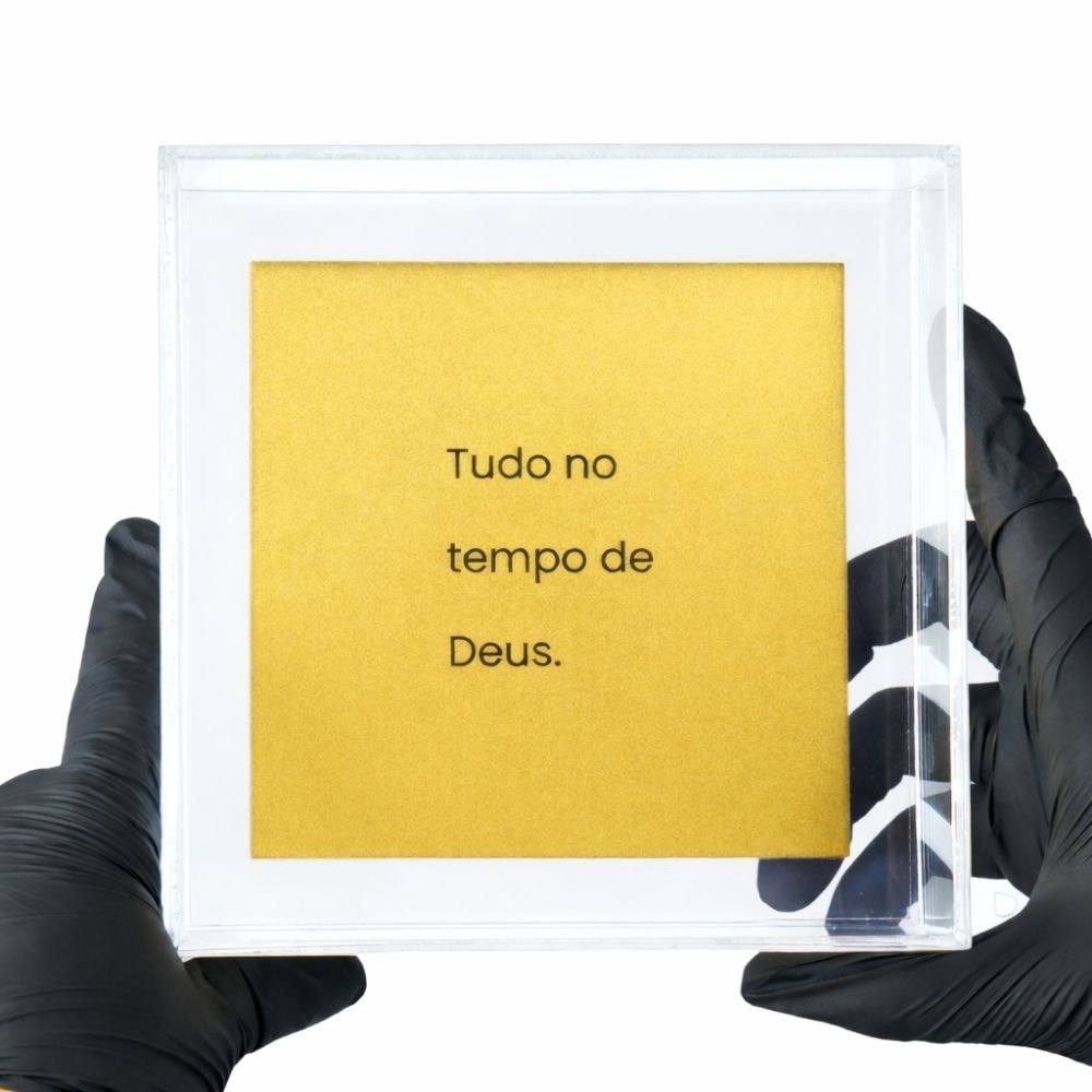 Moldura Decorativa em Acrílico de Mesa - Tempo de Deus