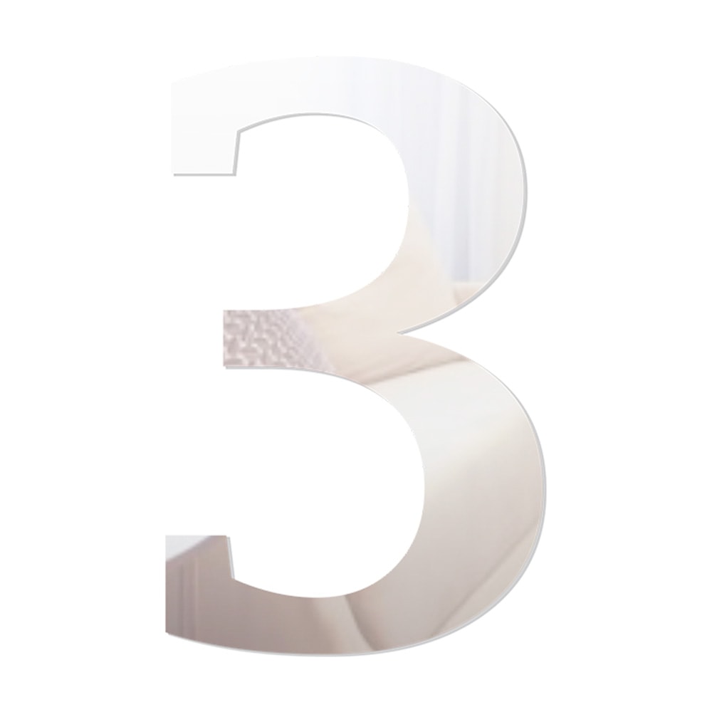 Número em Acrílico Espelhado - 3 Número em Acrílico Espelhado - 3