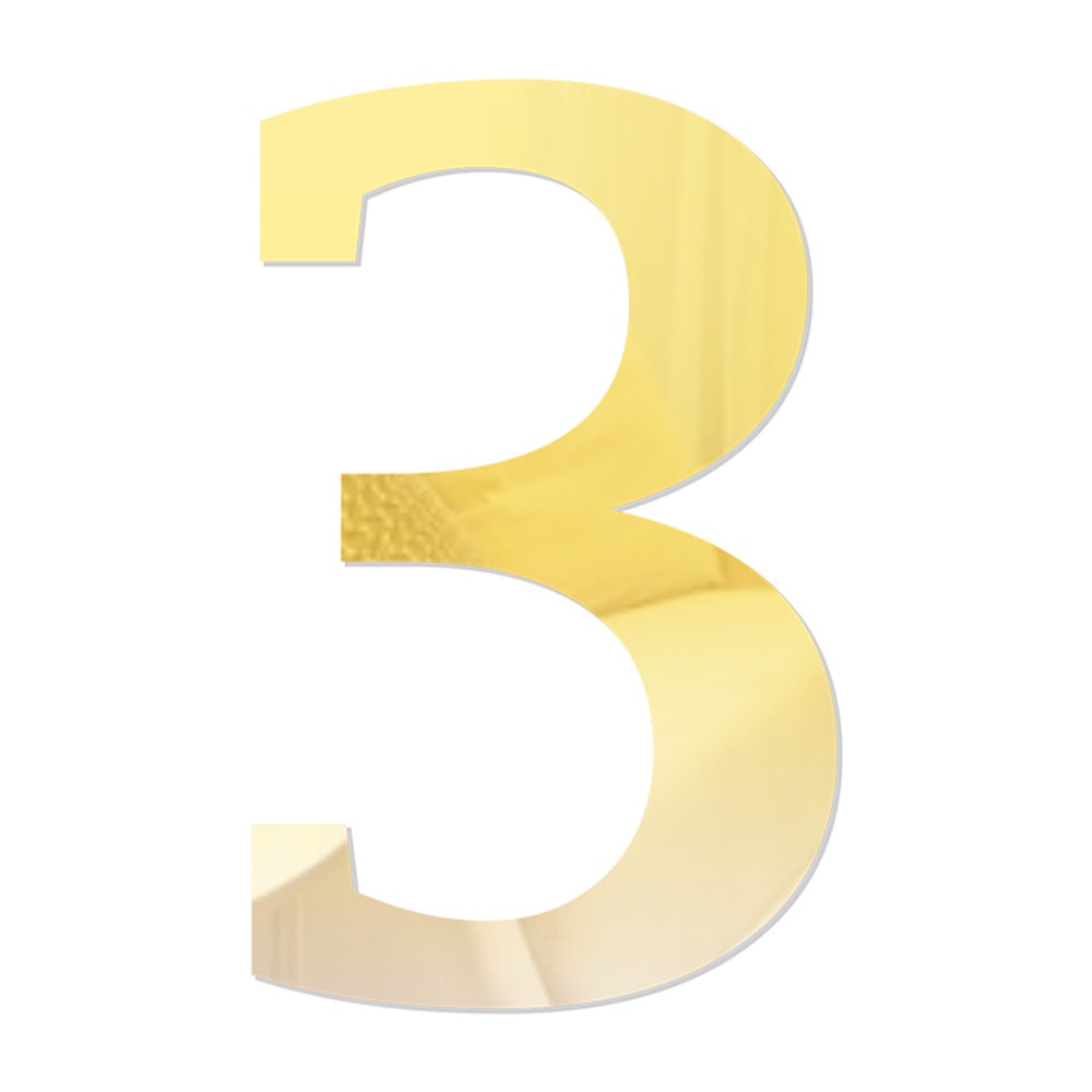 Número em Acrílico Espelhado - 3 Número em Acrílico Espelhado - 3