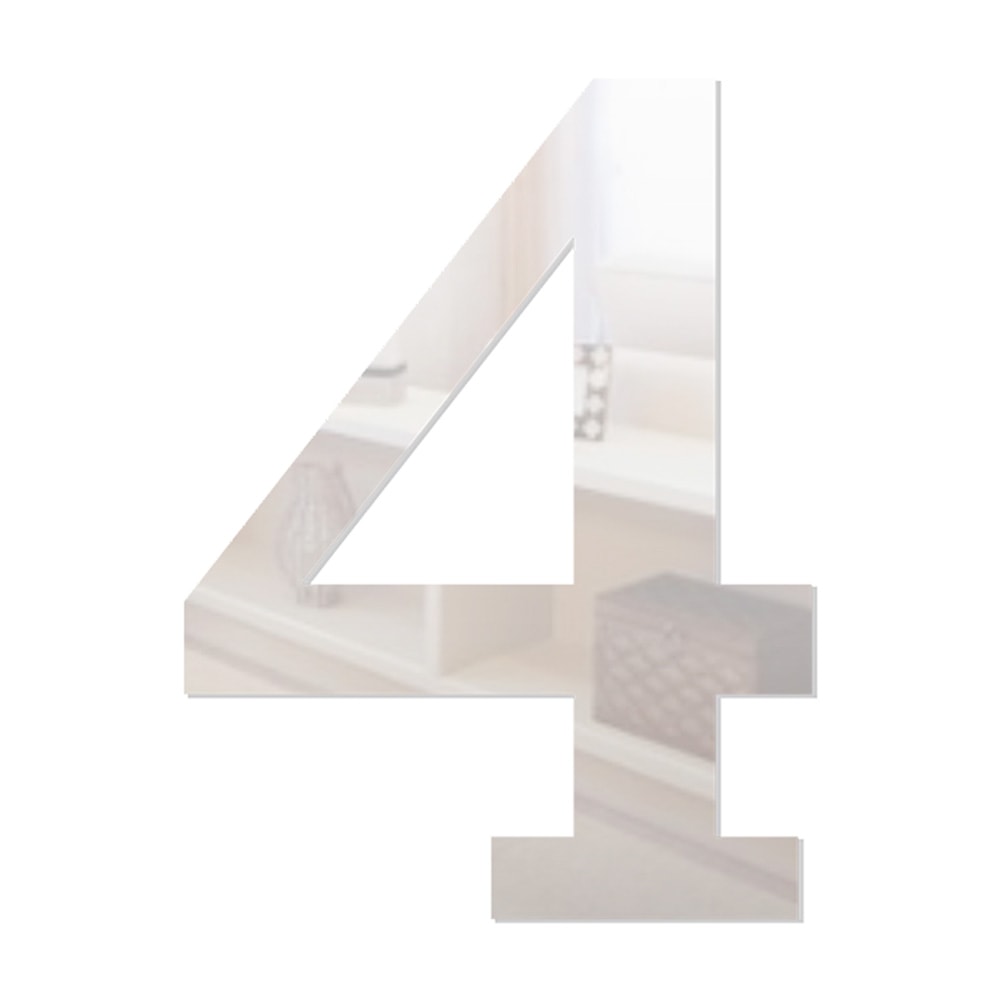 Número em Acrílico Espelhado - 4 Número em Acrílico Espelhado - 4