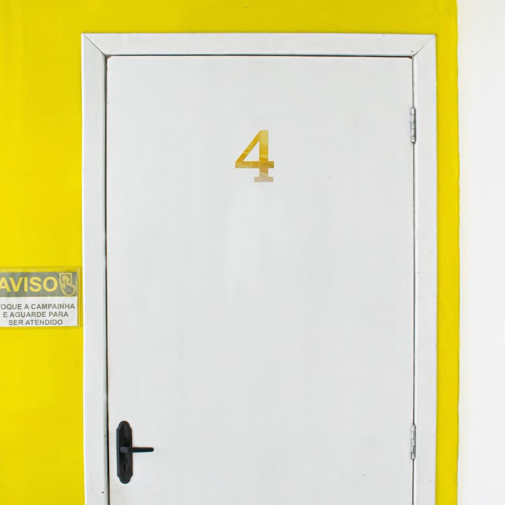 Número em Acrílico Espelhado - 4 Número em Acrílico Espelhado - 4