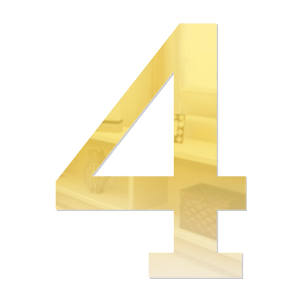 Número em Acrílico Espelhado - 4 Número em Acrílico Espelhado - 4