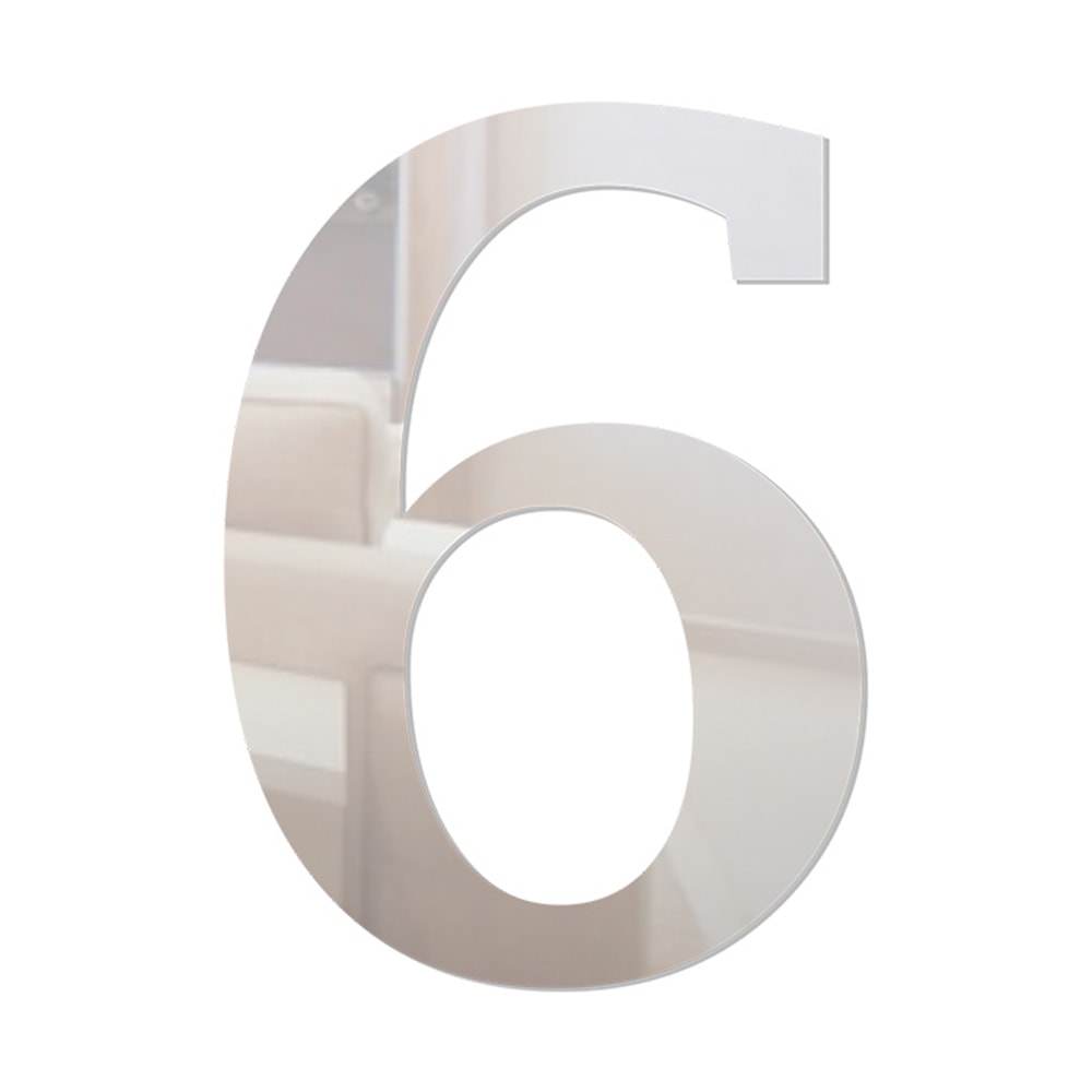 Número em Acrílico Espelhado - 6 Número em Acrílico Espelhado - 6