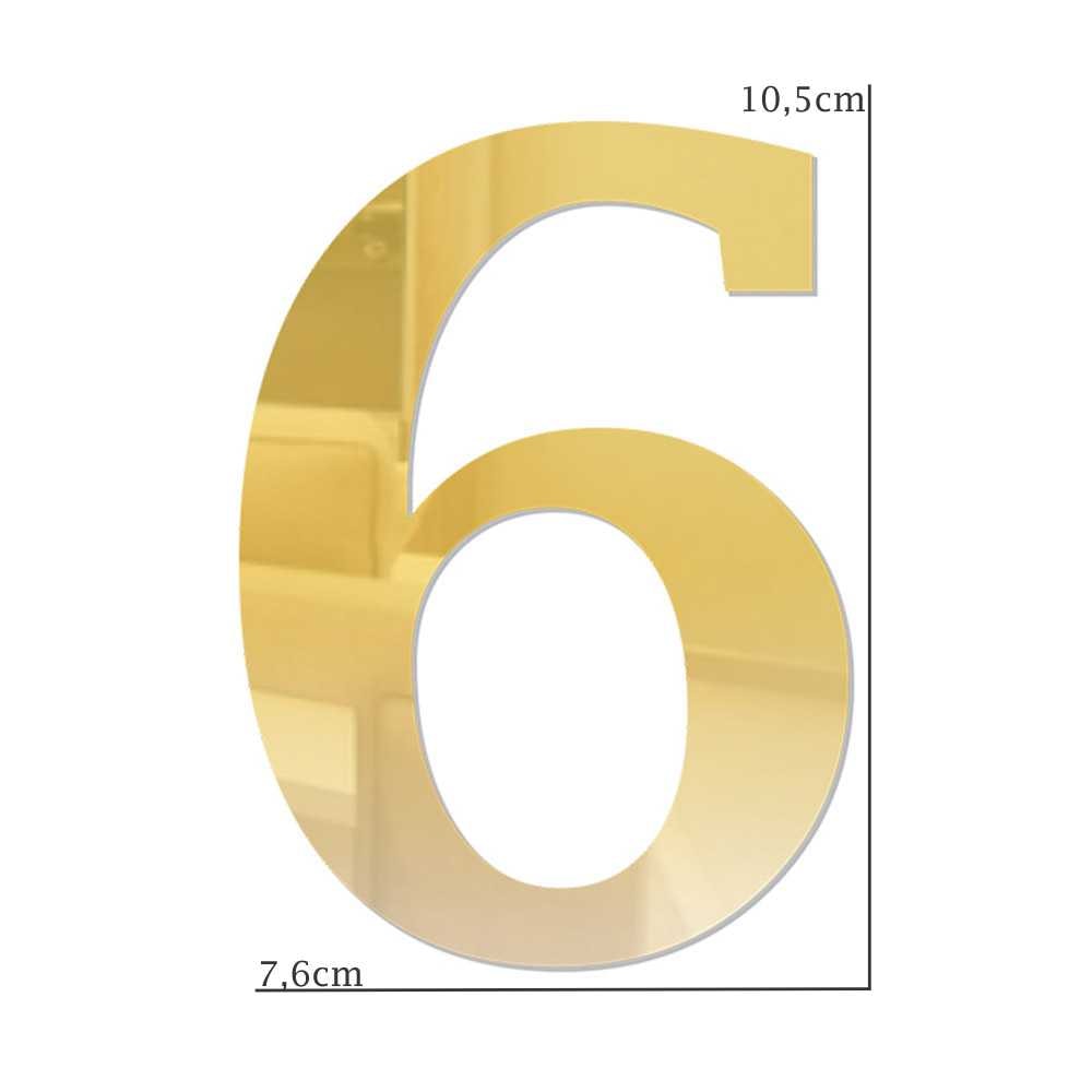 Número em Acrílico Espelhado - 6 Número em Acrílico Espelhado - 6
