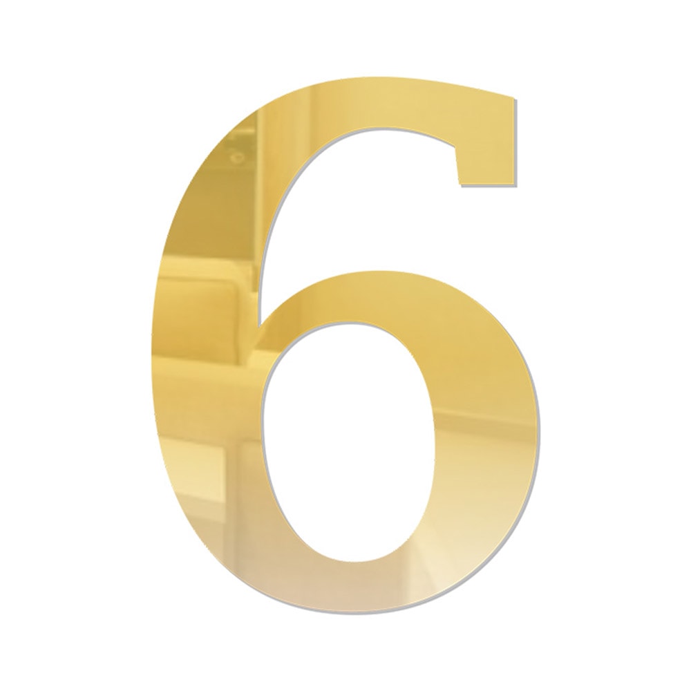 Número em Acrílico Espelhado - 6 Número em Acrílico Espelhado - 6