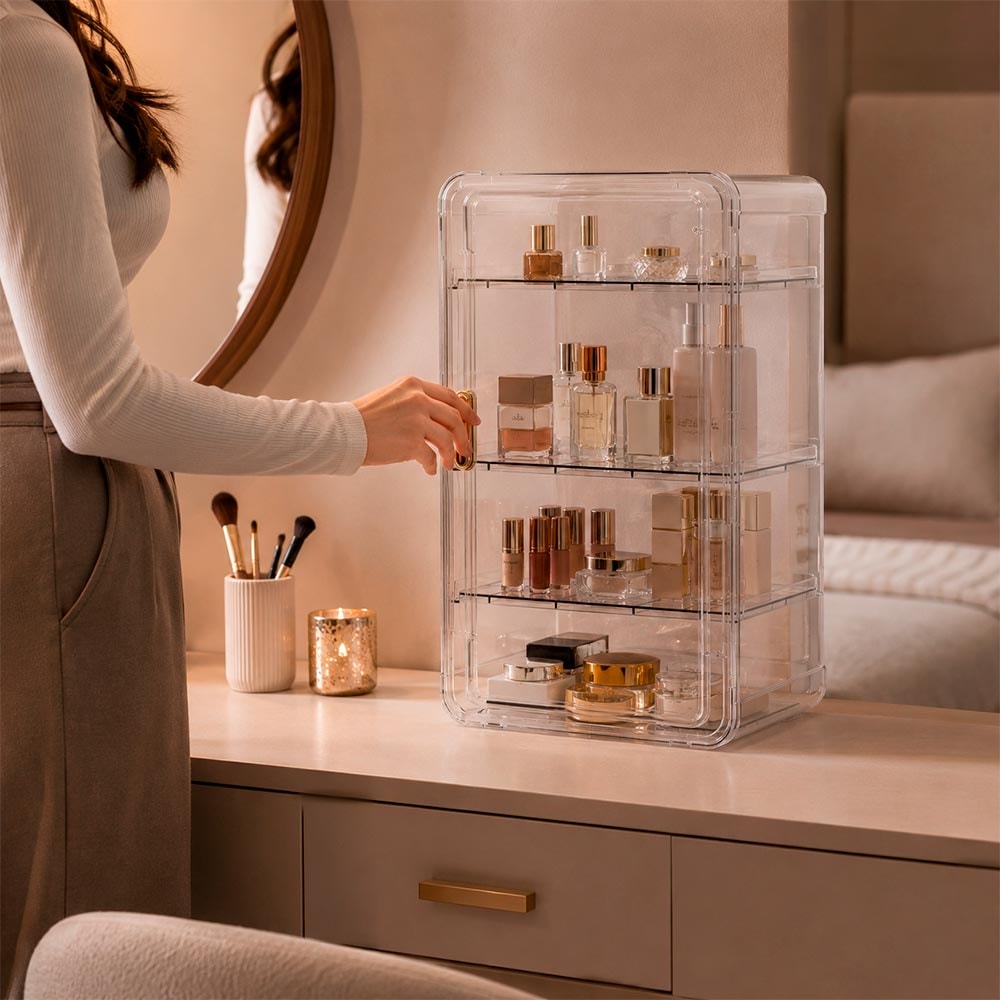 Organizador Acrílico para Maquiagens e Skincare