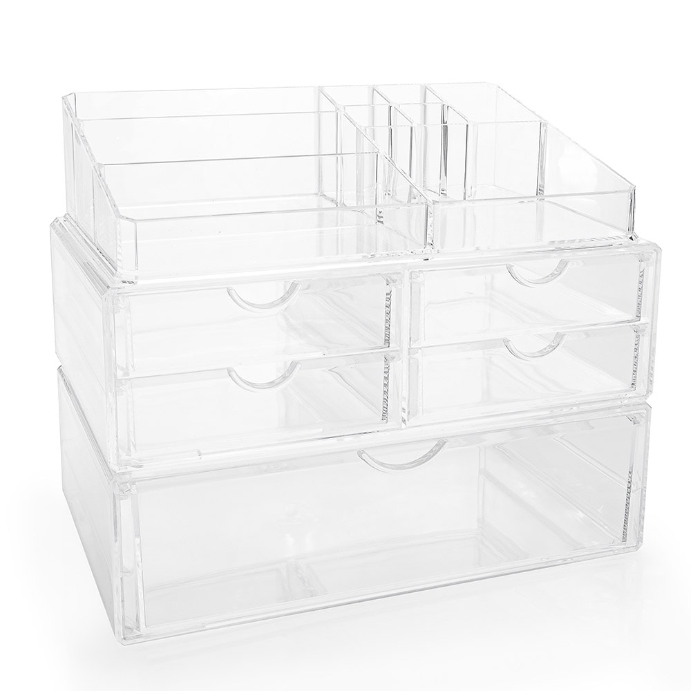 Organizador de Cosméticos luxo com 5 Gavetas e Porta Batom Grande Organizador de Cosméticos luxo com 5 Gavetas e Porta Batom Grande