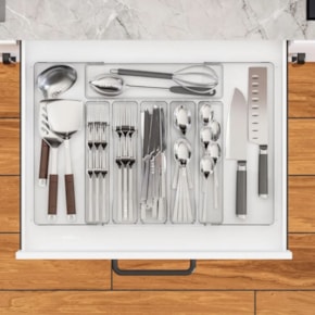 Organizador de Gavetas em Acrílico com 8 Divisórias