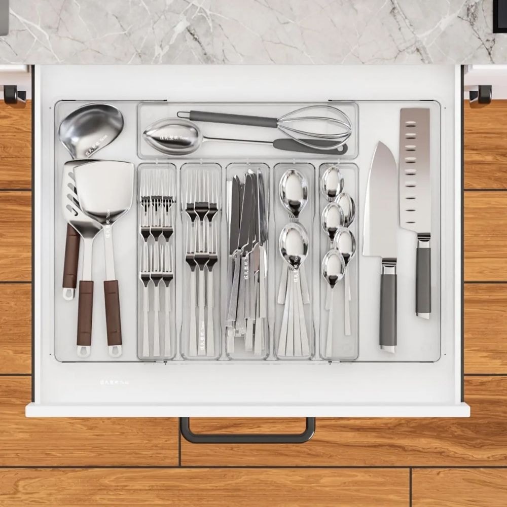 Organizador de Gavetas em Acrílico com 8 Divisórias Organizador de Gavetas em Acrílico com 8 Divisórias