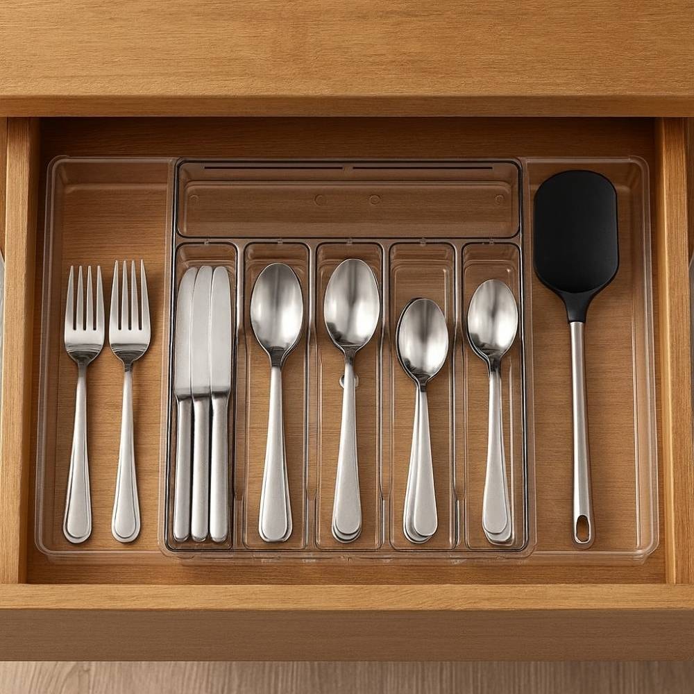 Organizador de Gavetas em Acrílico com 8 Divisórias Organizador de Gavetas em Acrílico com 8 Divisórias