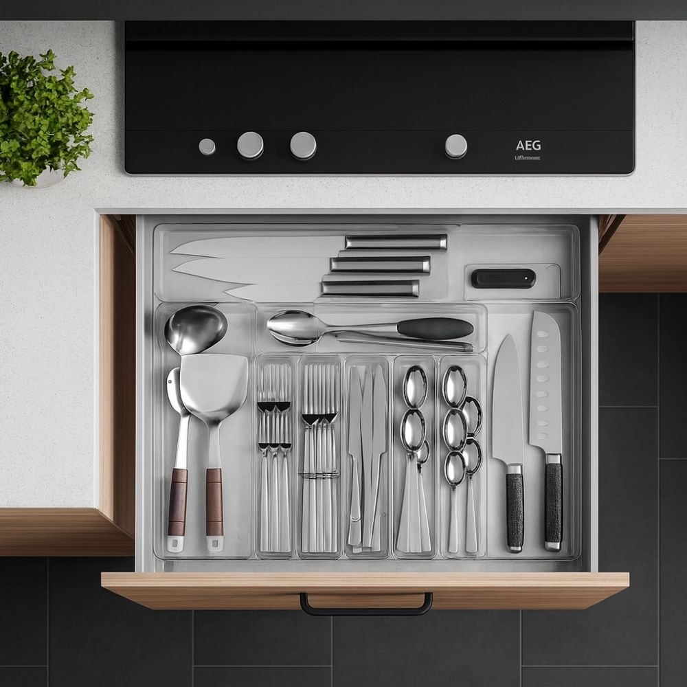 Organizador de Gavetas em Acrílico com 9 Divisórias