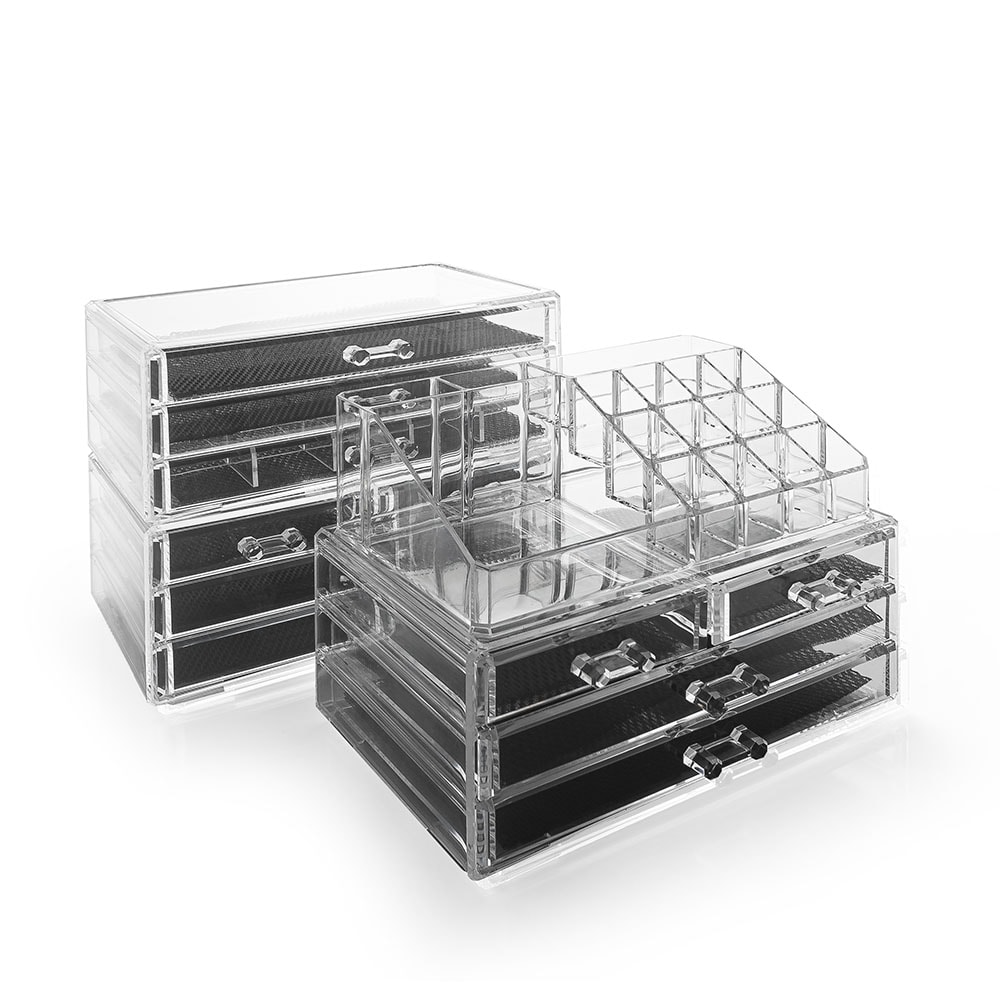 Organizador de Maquiagem 11 gavetas e Bandeja para Batom 
 Organizador de Maquiagem 11 gavetas e Bandeja para Batom