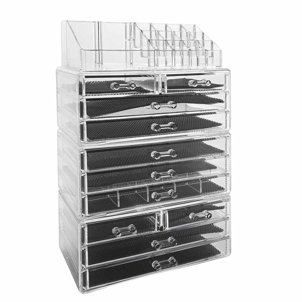 Organizador de Maquiagem 11 gavetas e Bandeja para Batom 
 Organizador de Maquiagem 11 gavetas e Bandeja para Batom